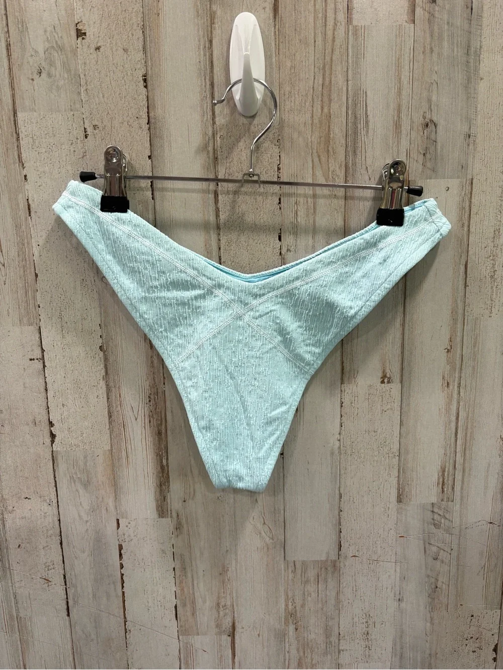 Frankies Bikinis Enzo Bikini Bottoms Cloud Burst Blue Large Cheeky Sexy Resort